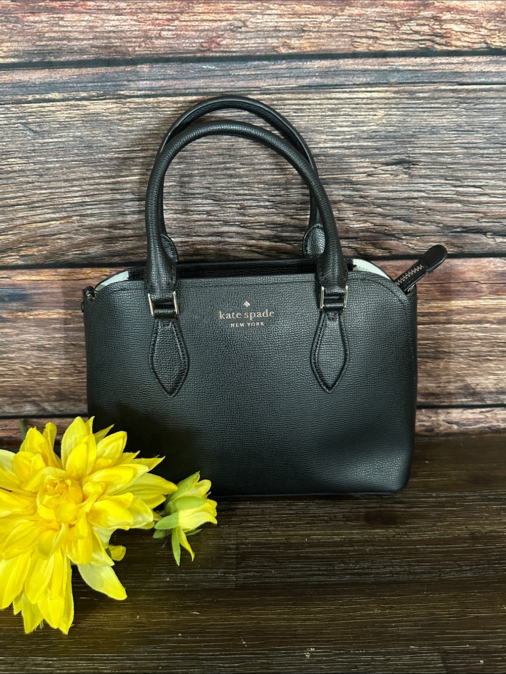 kate spade Black Darcy Leather Small Satchel